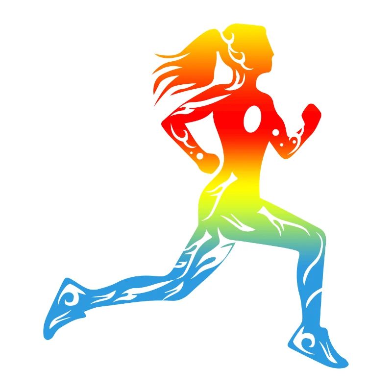 Läufer Laufendes Mädchen Tattoo Design Geschenk