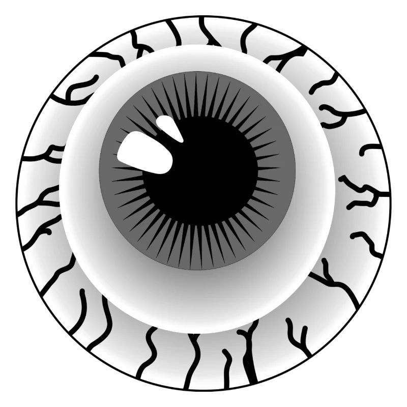 Globe oculaire gris