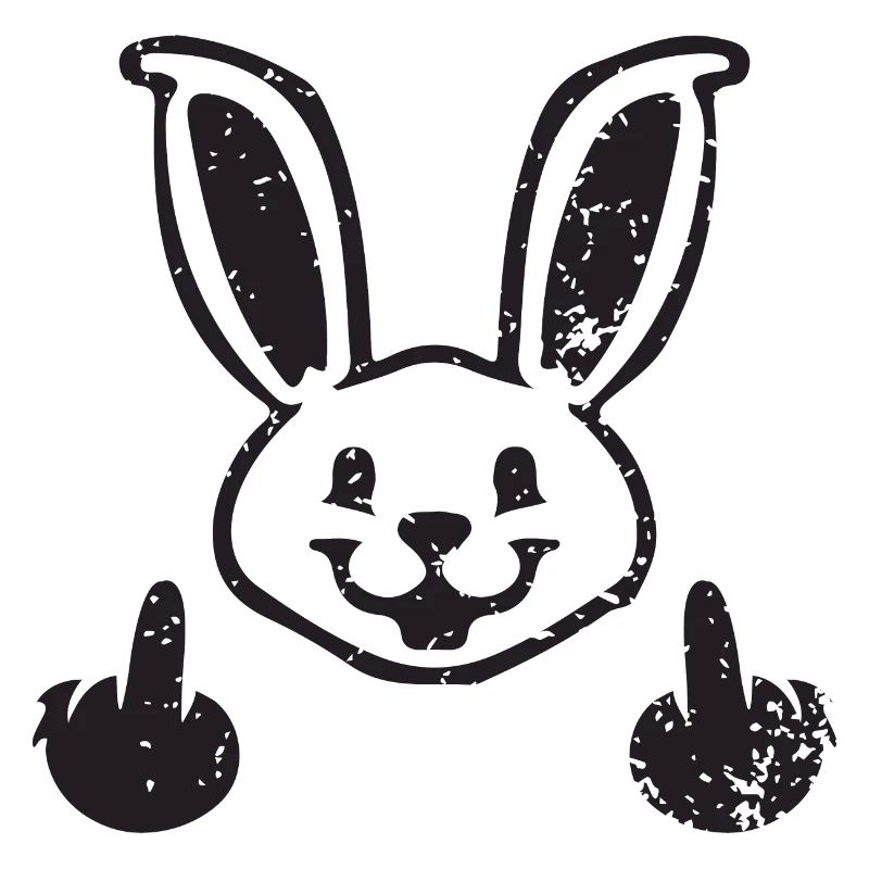 Cheeky Rabbit - cheeky - middle finger