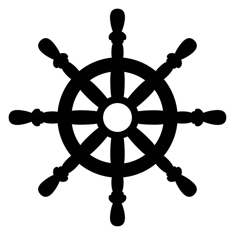 Symbole nautique vecteur bateau roue de commande Conception