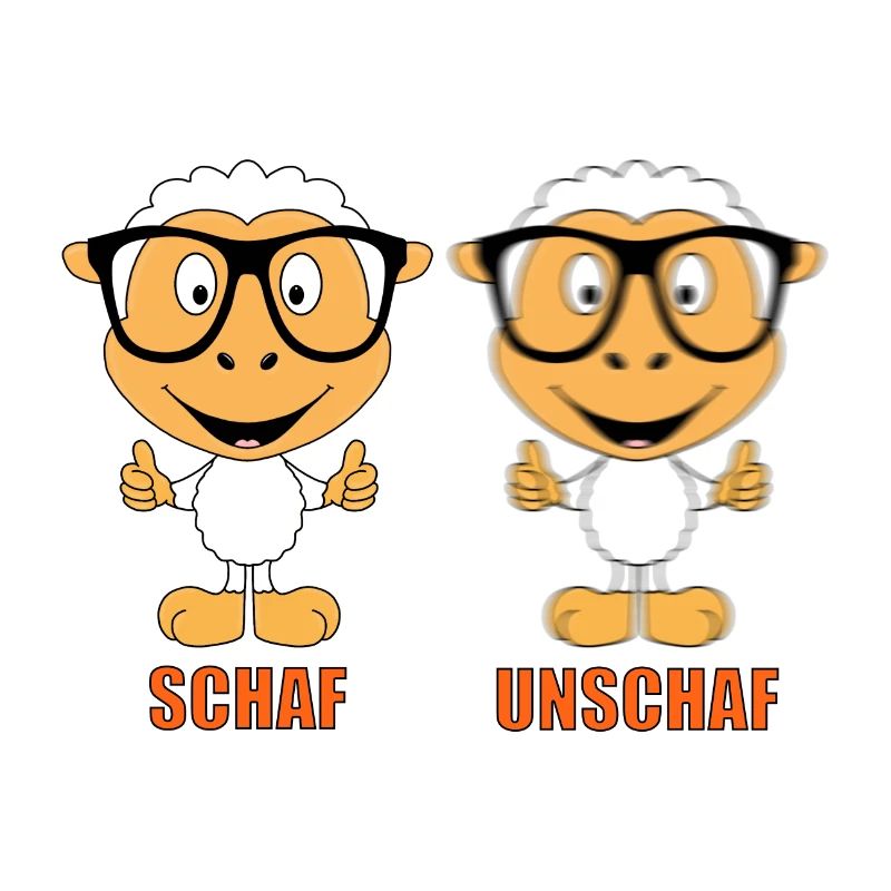 SCHAF - UNSCHAF - BRILLE - SEHTEST - OPTIKER - FUN