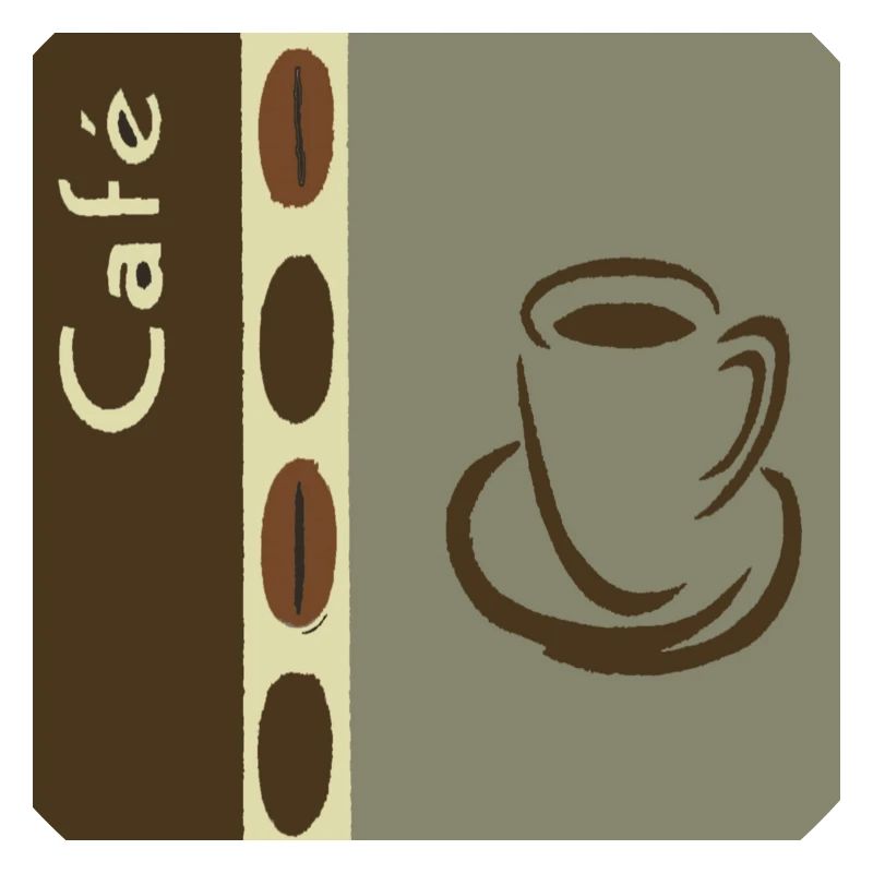 Kaffeebohnen Muster / Kaffee-Collage als Wanddeko