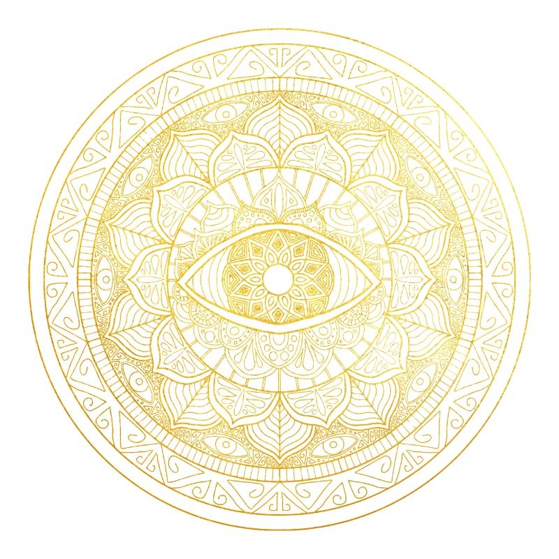 Hand Drawn Ornate Mandala Third Eye
