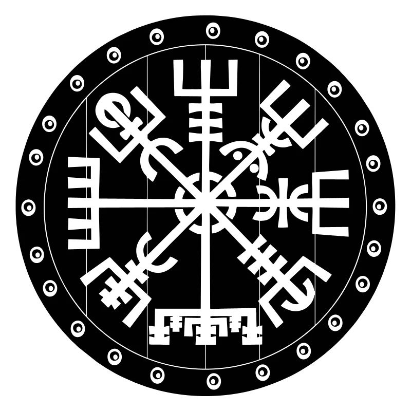 Compas Vegvisir Viking en bouclier Vikng