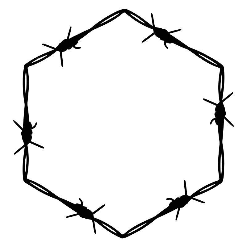 Stacheldraht 6 Eck Hexagon - Geschenkidee Tattoo