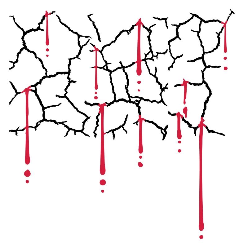 Blood Drops Cracks Pattern
