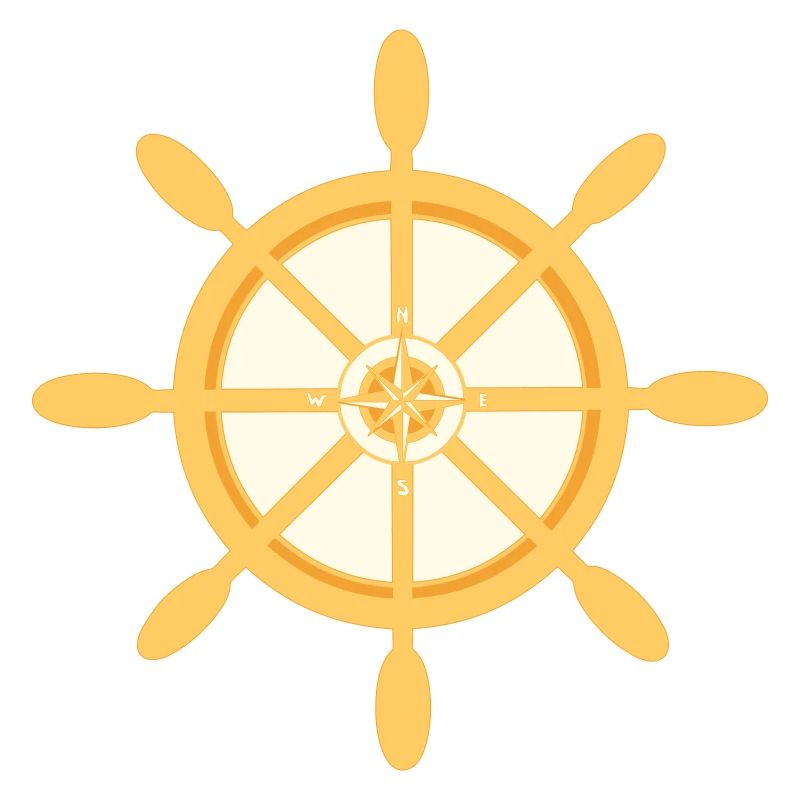 Roue de navire Volant de navire avec directions cardinales