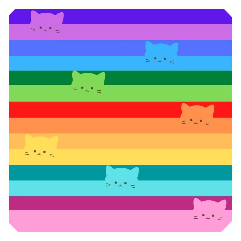 Chats arc-en-ciel