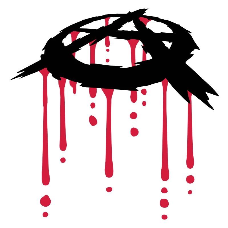 blood drop anarchy symbol