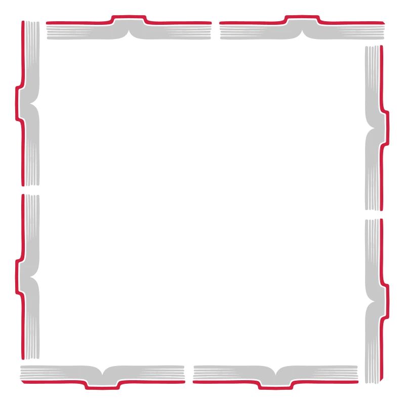 Square Frame Border Books