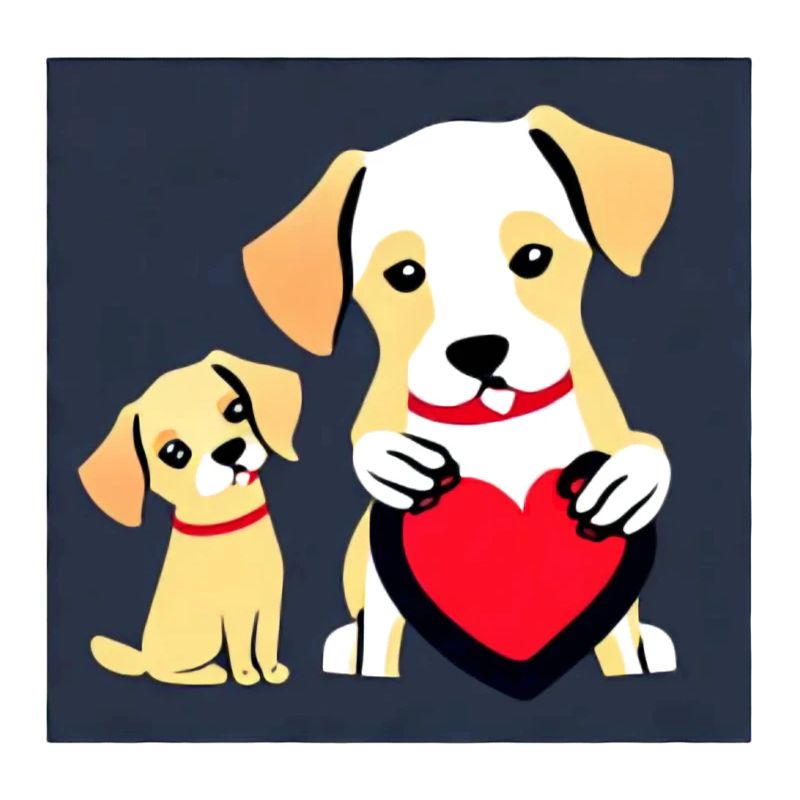 dog love affection illustration dog lovers