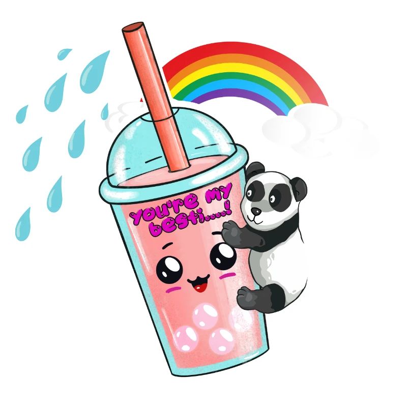 Bubble tea will ein Panda. Bubble tea Box