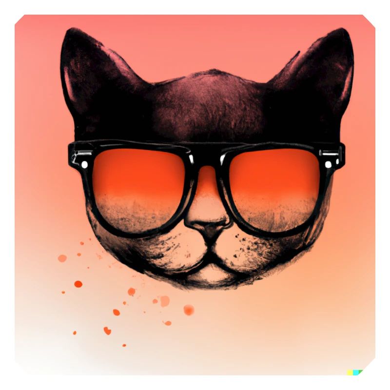 Coole Katze mit einer Sonnenbrille