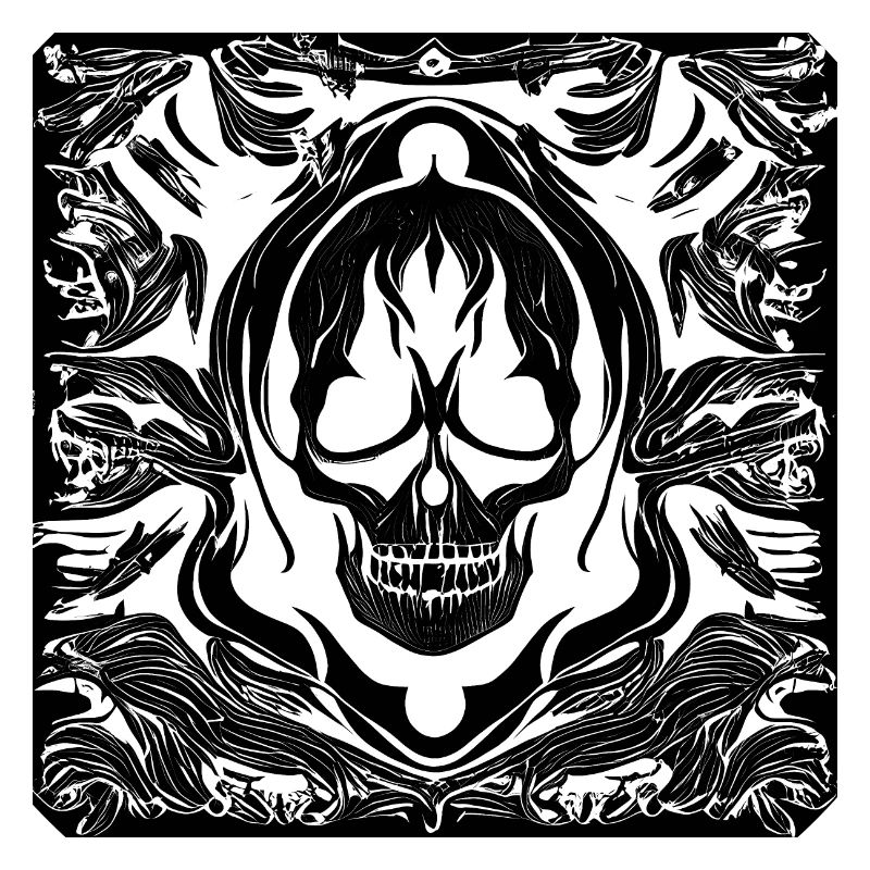 Halloween- oder Horror- Totenschädel mit Ornamente