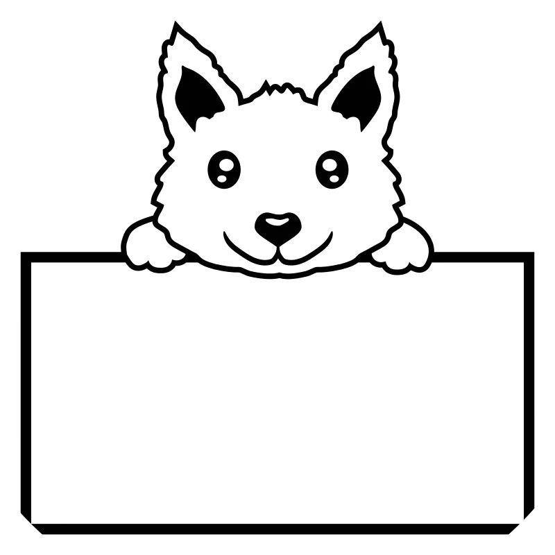 Text einfügen Hund Schild