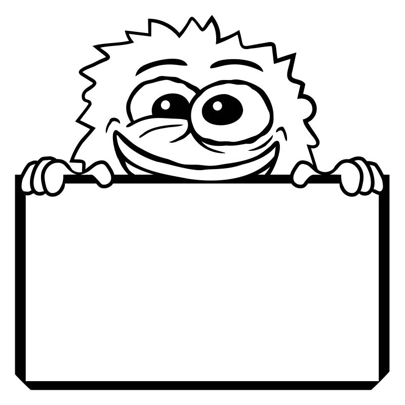 Comic Monster hinter Mauer