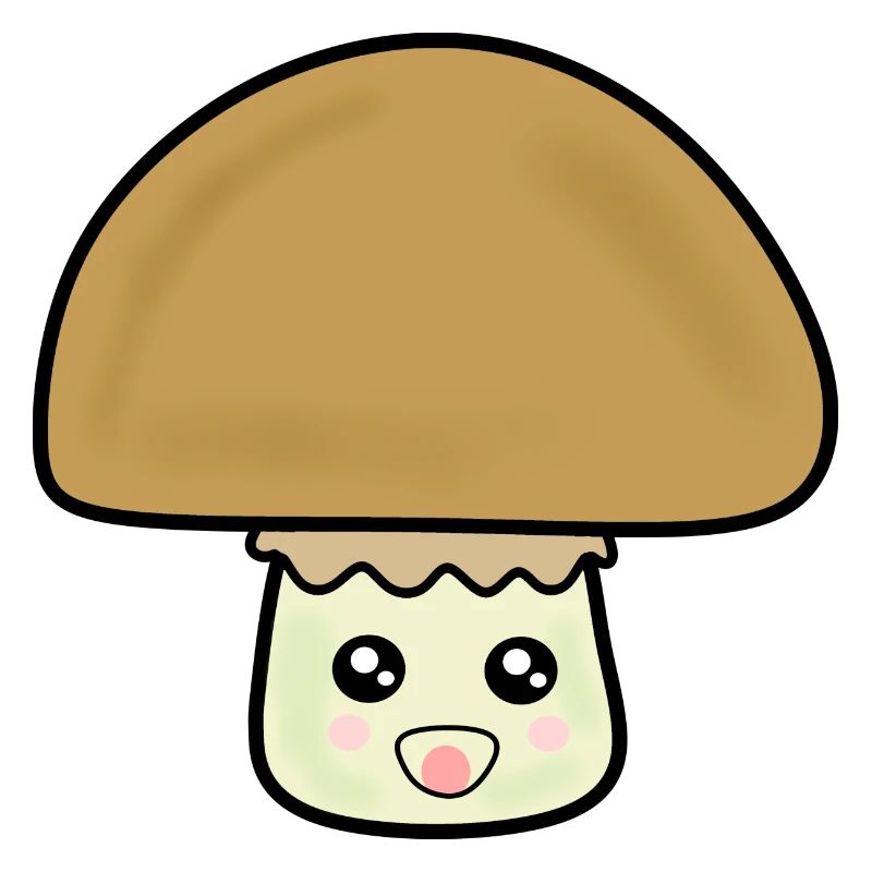 Champignon champignon mignon avec visage