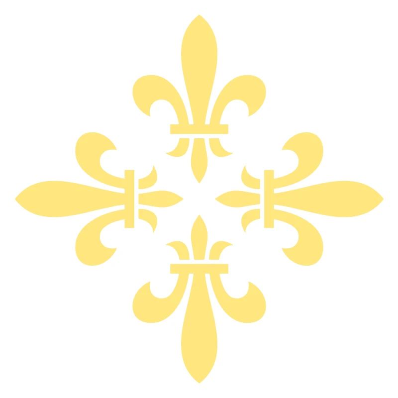 Lily Blossom Cross Pattern ORNAMENT - Vector