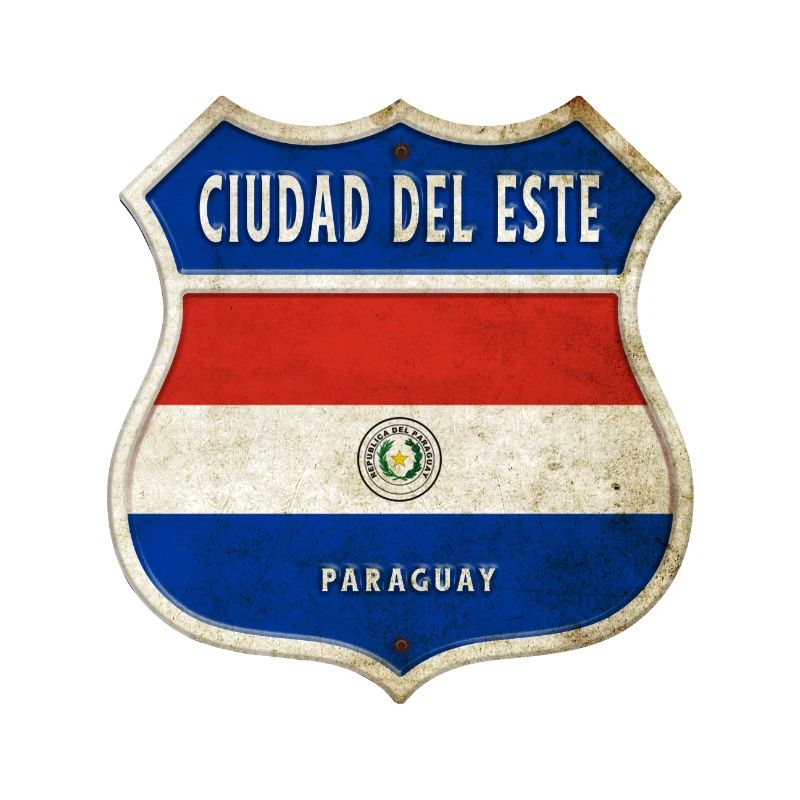 Ciudad del Este Paraguay Drapeaux Design