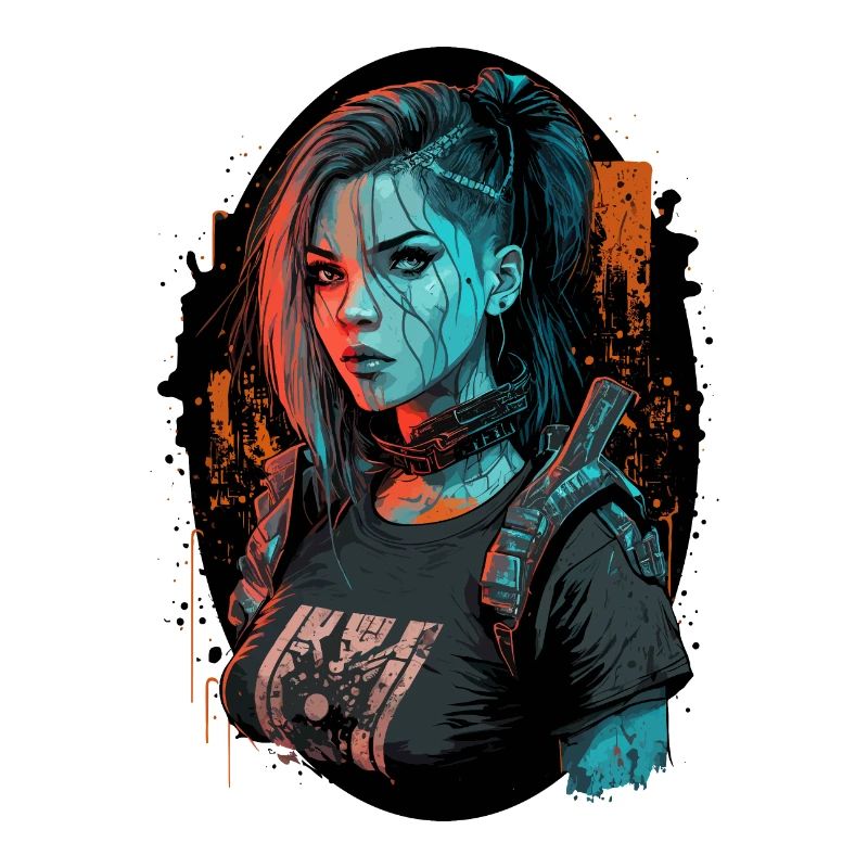 Erstaunliche digitale Illustration eines atemberaubenden Punk