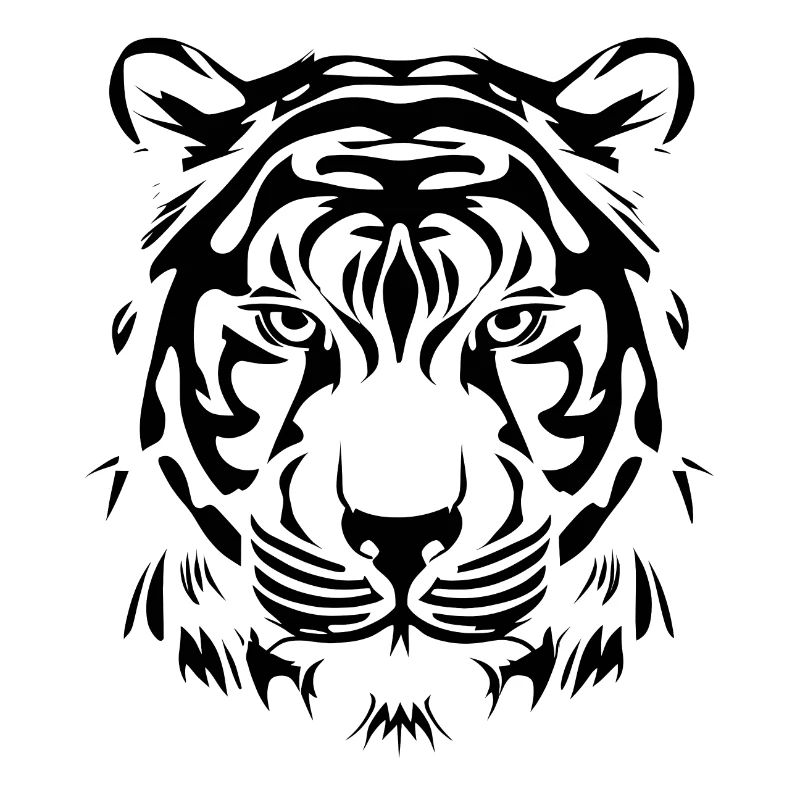 Kopf von einem Tiger, cool und graphisch