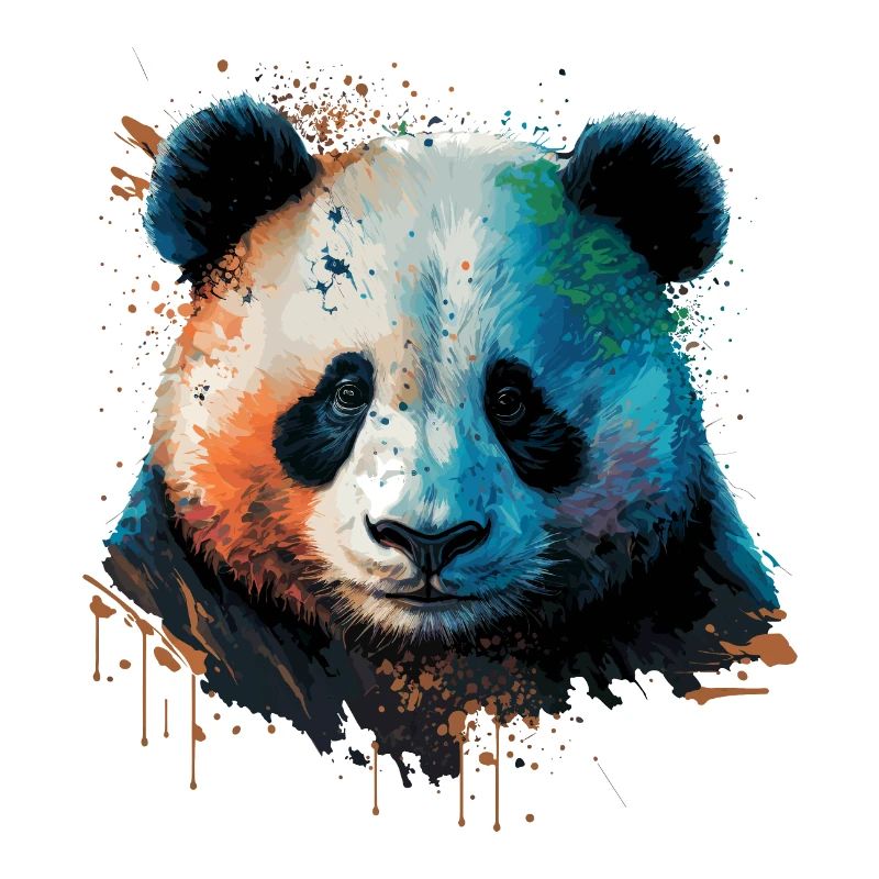 Illustration colorée de panda