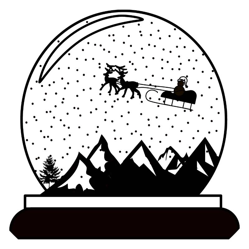 Schneekugel Weihnachtskugel Design