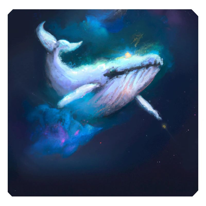 Baleine flottant dans l’espace