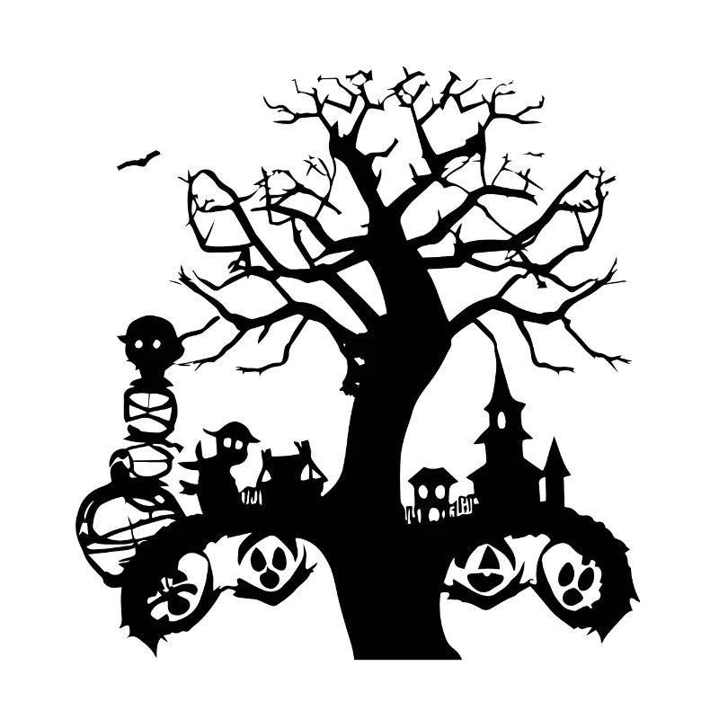 Helloween Tree with Houses