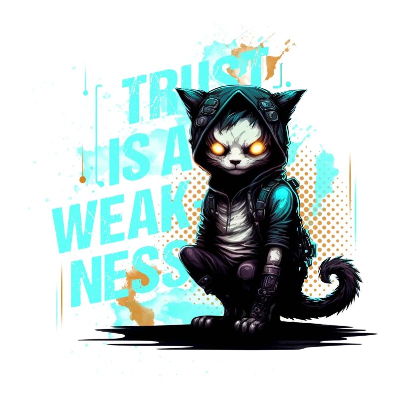 Cyber Cat Hacker Cat Trust is a Weakness