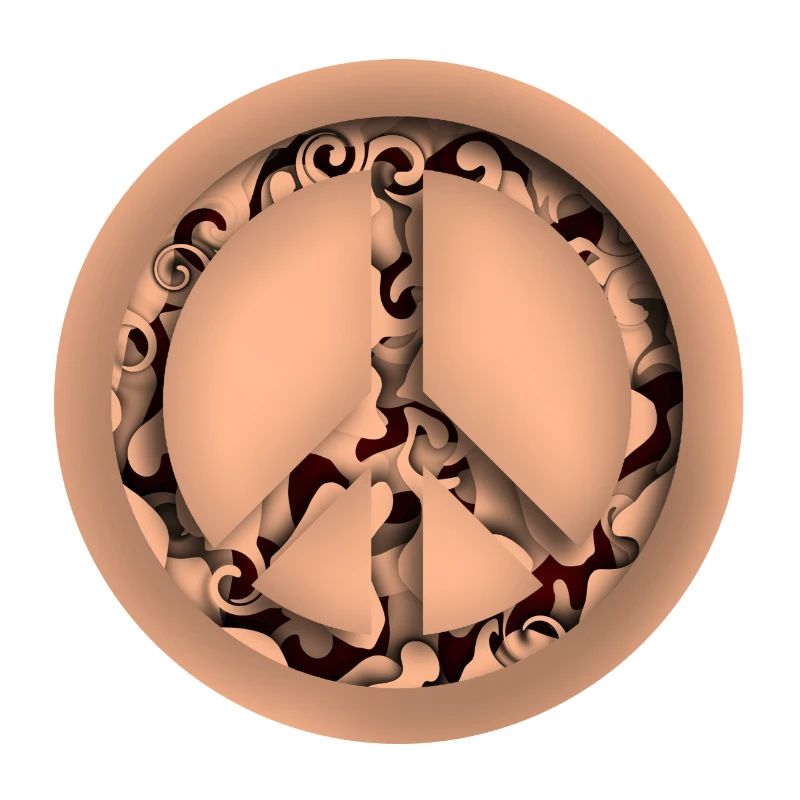 Infinity Peace - Frieden 3D Papercut Design