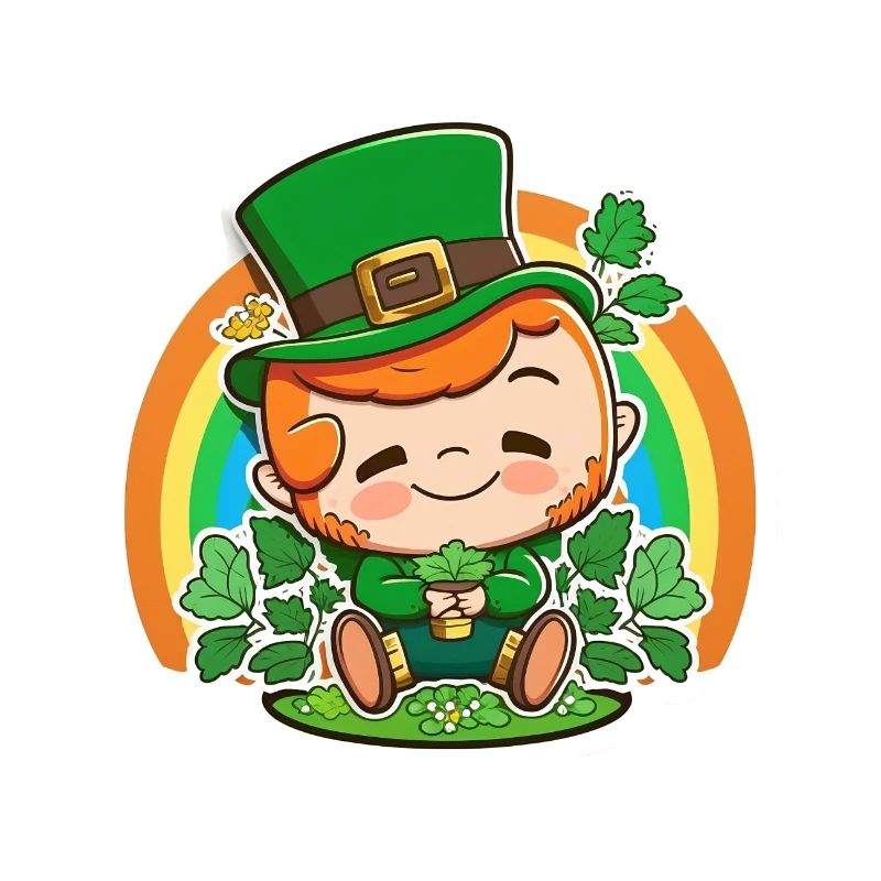 Autocollant de vacances de la Saint-Patrick