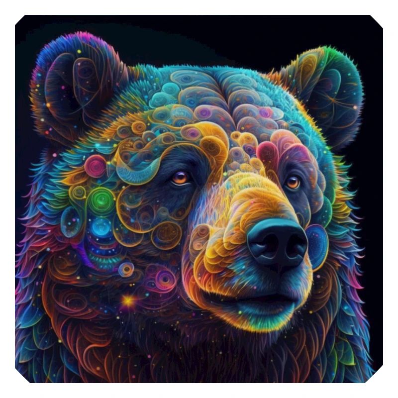 Farbiger Bär, einzigartiges Design