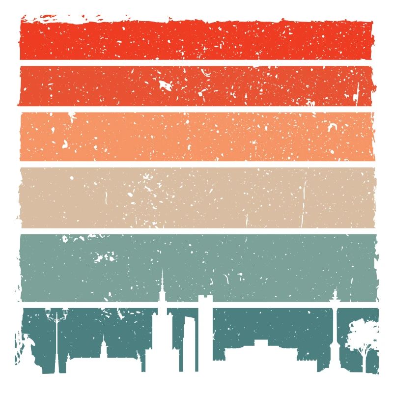 Sunset Skyline Gradient Tee