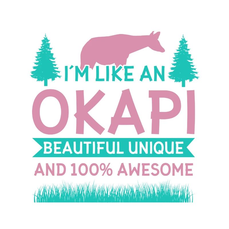 Okapi wild giraffes design