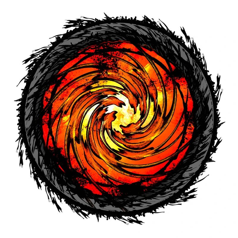 Conception de couleur d’ouragan ardent