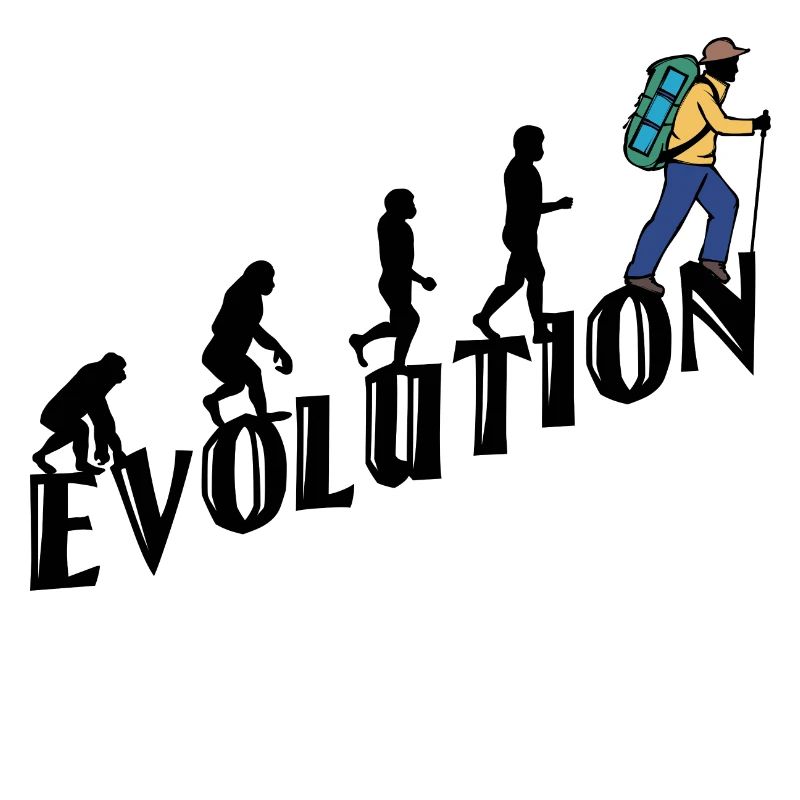 Wandern Evolution Wanderer Wanderung Klettern