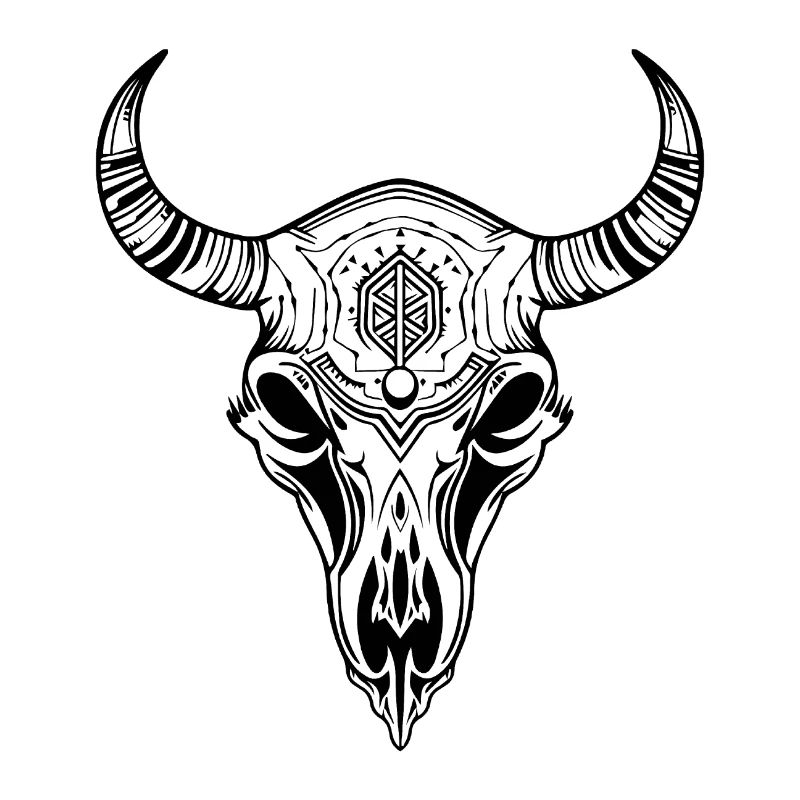 Kuh Schädel Boho