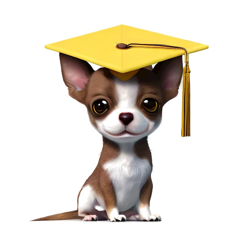 Bachelor Chihuahua Hunde Schulabschluss Studium