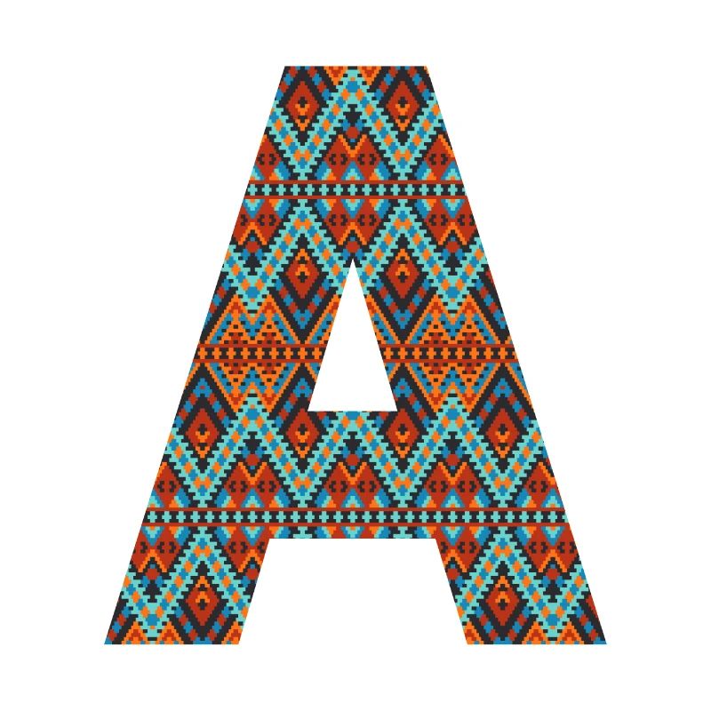 Letter A- boho design