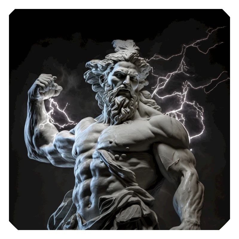 Zeus grec Sculpture Moderne