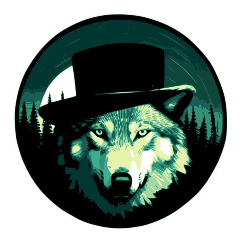 Wolf mit Hut