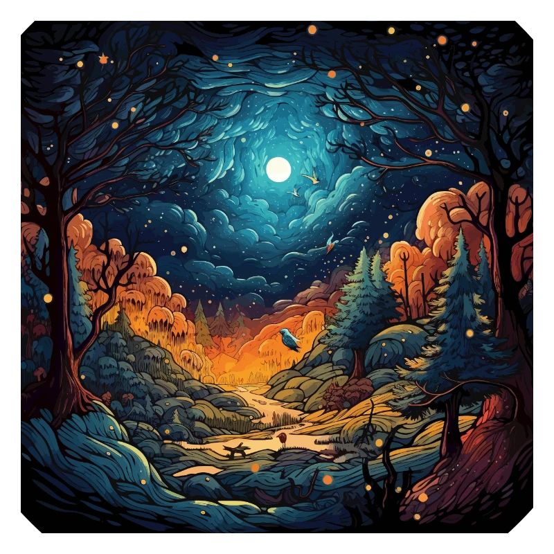 Forêt la nuit