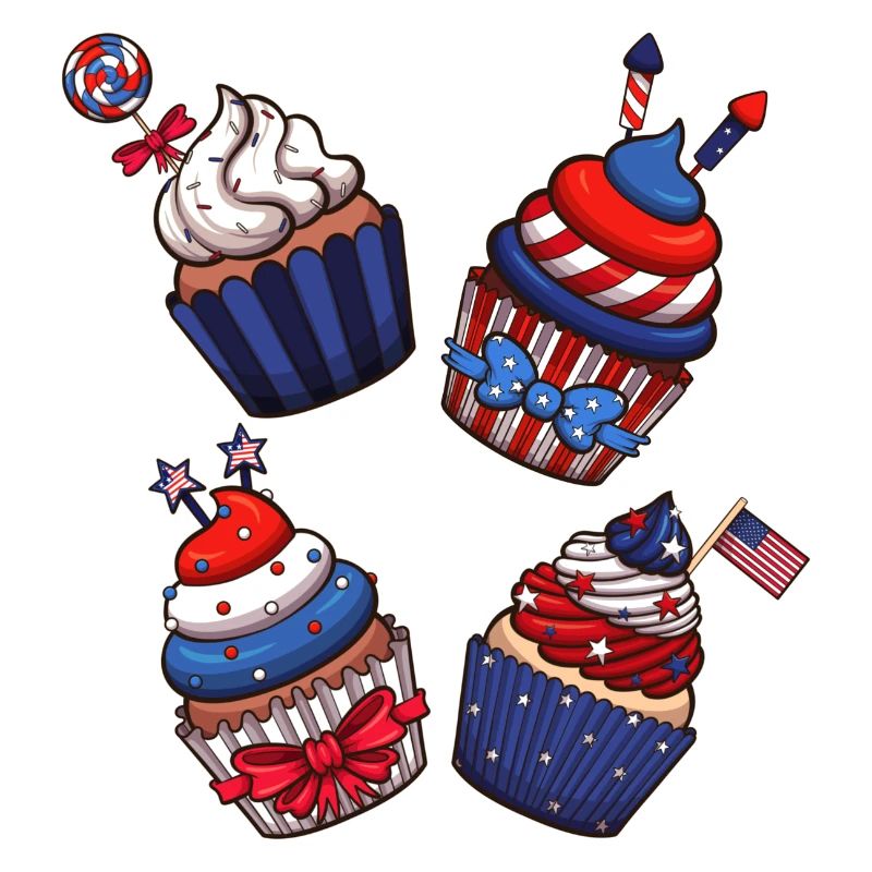 Cupcakes am 4. Juli