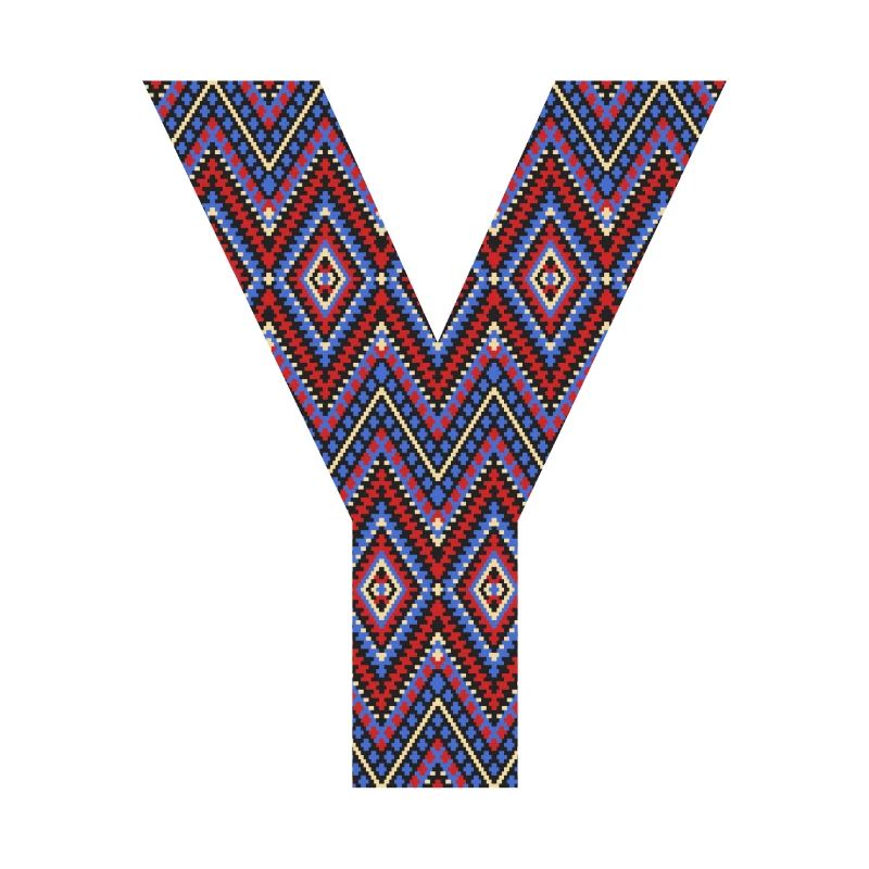 Monogram Letter Y- geometric pattern