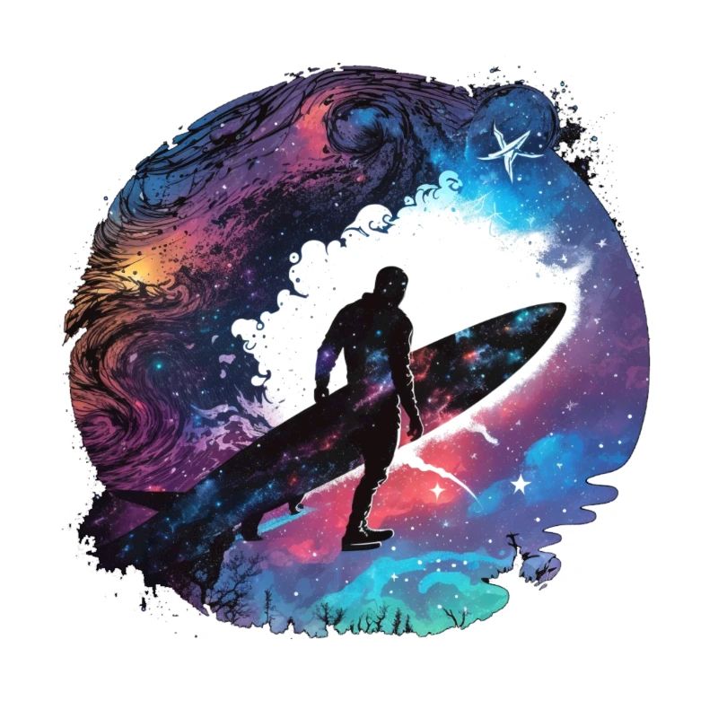 surfer on the galaxy