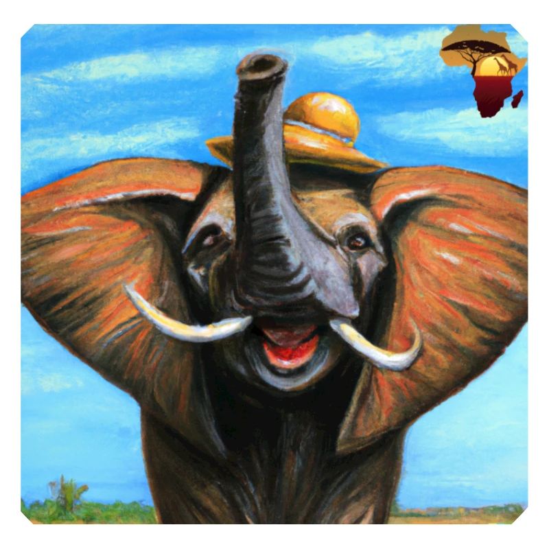 Elefante come un dipinto ad olio