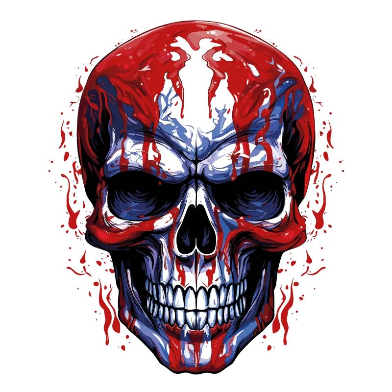 Graphique de crâne de drapeaux