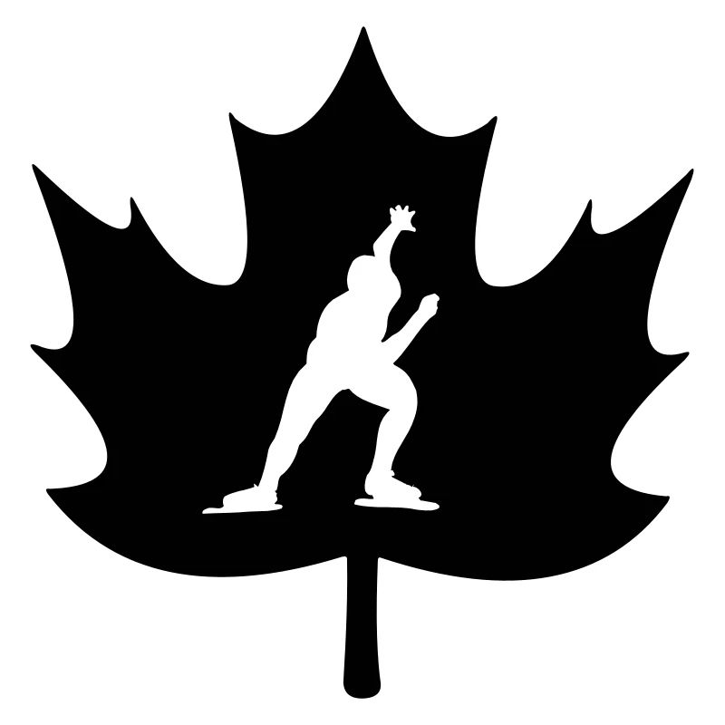 Canada maple leaf skating logo
