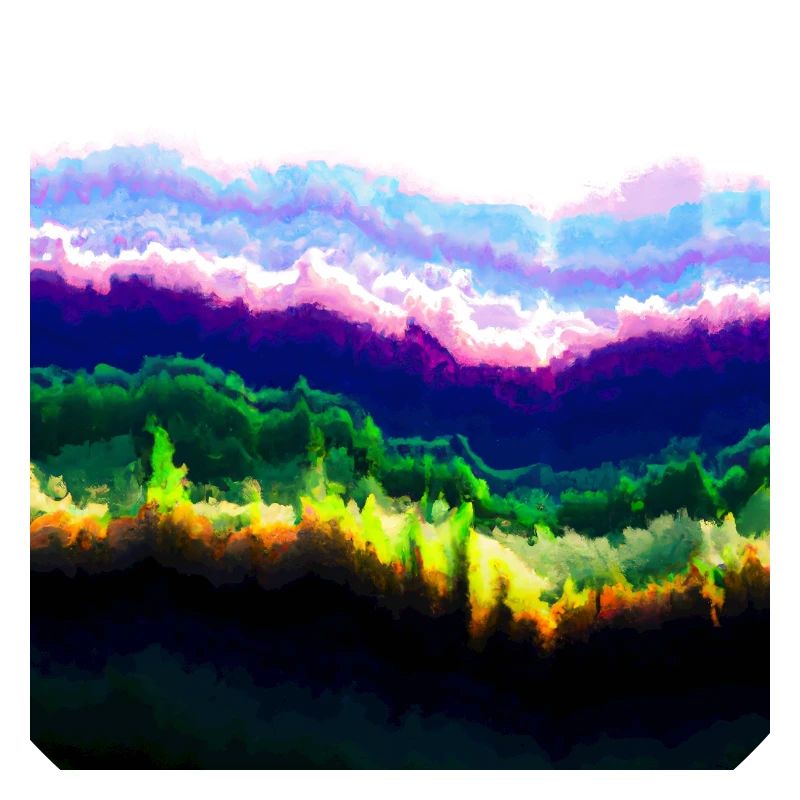 Des nuages psychédéliques dans un jeu de couleurs du ciel